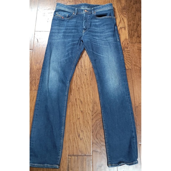 Diesel BUSTER MEN'S Blue Denim Stretch Tapered Fit Button Fly Jeans Size 30x30 - Picture 1 of 7